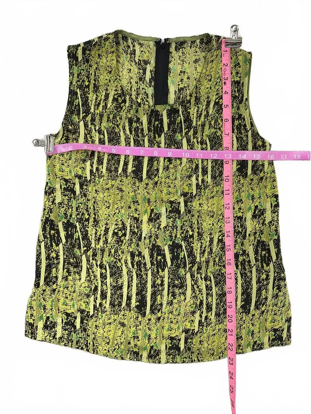 Raffinalla Neon Wasabi Green Abstract Print Sleeveless‎ Tank Top